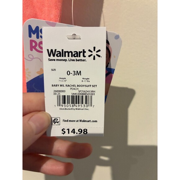 NWT Ms. Rachel Coral Romper & Bucket Hat - 0-3M - Picture 3 of 3